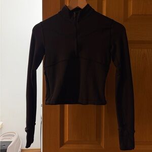 Lululemon Rulu running cropped 1/2 zip